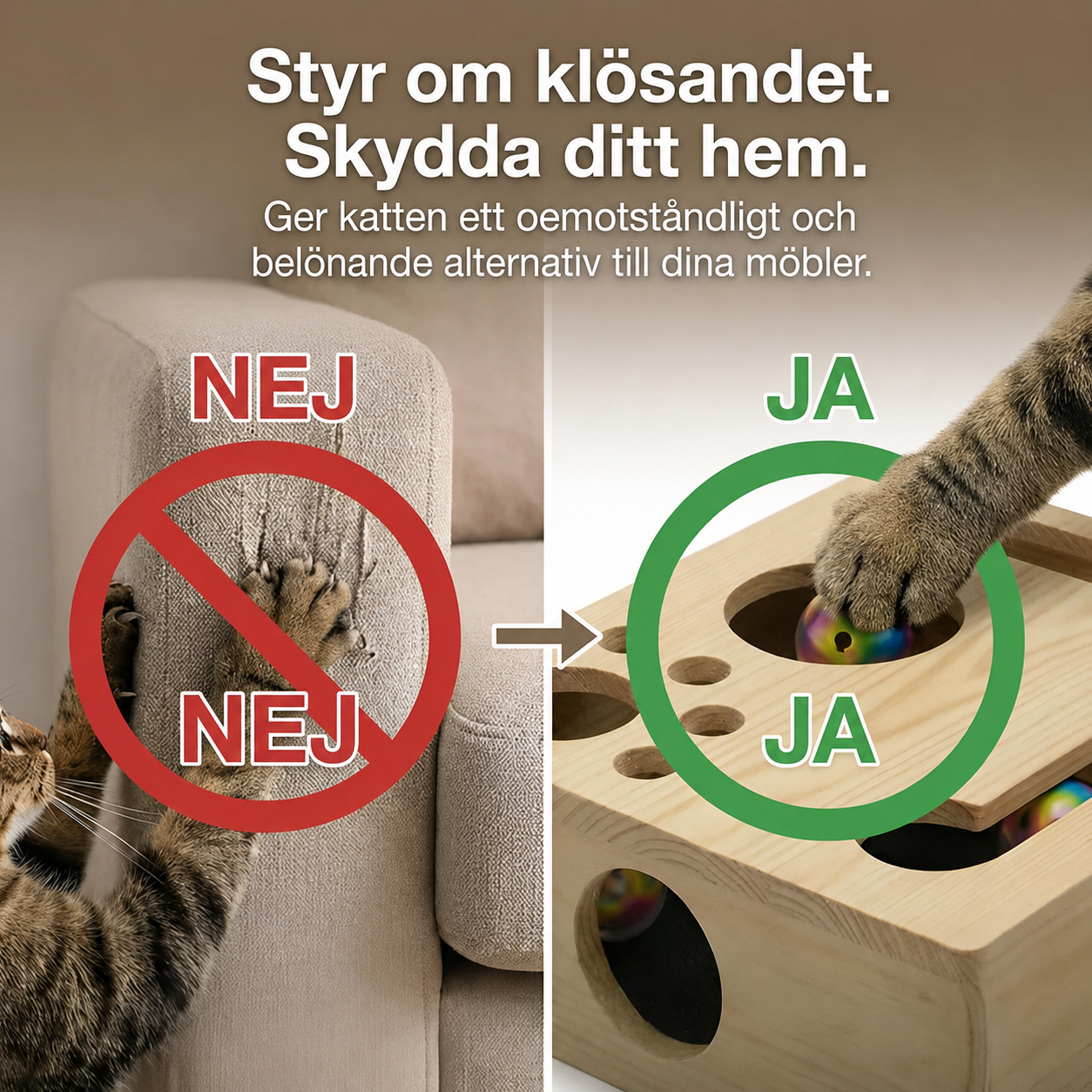 KloLeken™ – Leksaken som hjälper katten fila klorna naturligt